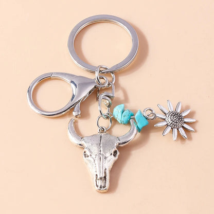 Retro Truthahn Glück bösen Blick Schlüssel bund Edelstein Kristall Schlüssel ring Anhänger für Auto Schlüssel halter Handtasche Dekor DIY Schmuck Geschenke