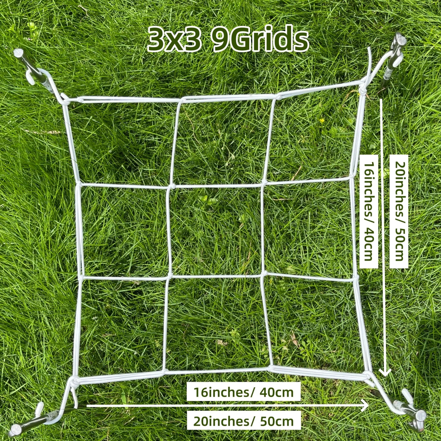 4'' Mesh Grow Zelt-Spaliernetz, robustes elastisches Pflanzennetz mit Stahlhaken, flexible Hydrokultur-Unterstützung für die Gartenbau