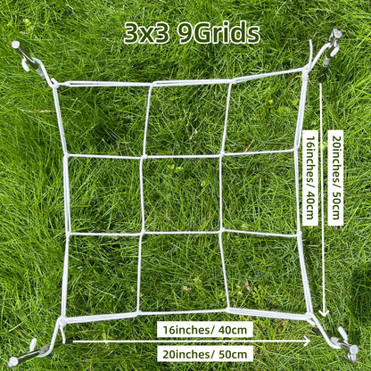 4'' Mesh Grow Zelt-Spaliernetz, robustes elastisches Pflanzennetz mit Stahlhaken, flexible Hydrokultur-Unterstützung für die Gartenbau