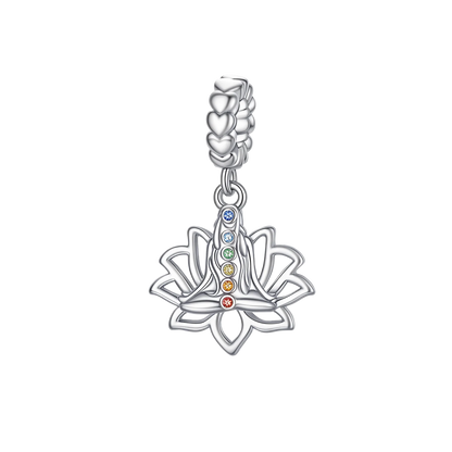 Lotusblüten-Anhänger aus 925er-Sterlingsilber, hypoallergen, Charm-Perle, rosa Zirkon, eingelegt, passend für Armbänder, Schmuck, Geschenk für Frauen