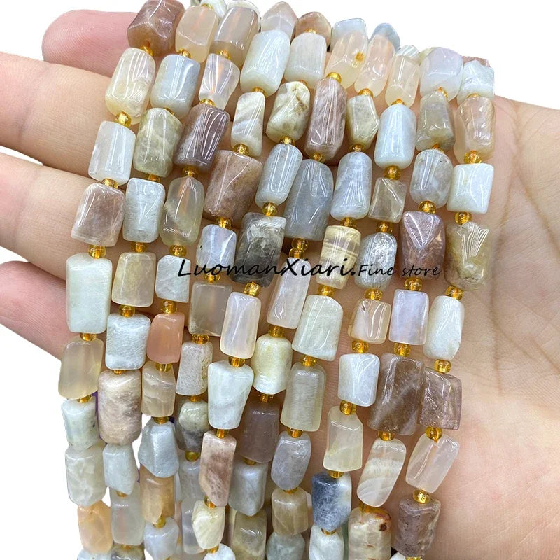 8x12mm Naturstein Grüner Malachit Unregelmäßiger Zylinder Lose Distanzperlen für Schmuckherstellung Diy Armband Charms Zubehör