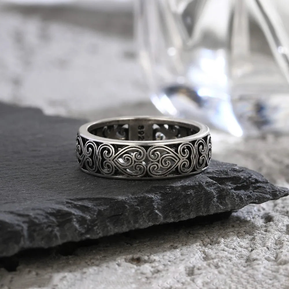 Luxuriöse Ringe aus 925er Silber für Herren und Damen, Paarringe, Modeschmuck, Party, Geburtstag, Geschenke