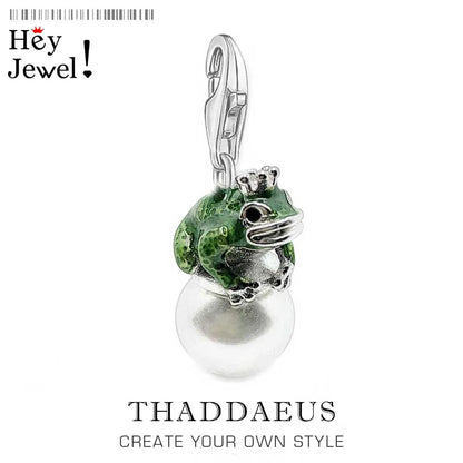 Charme Frosch Mit Perle 925 Sterling Silber Anhänger Neue Mode Schmuck Handgemachte Handwerk Für Frauen Männer