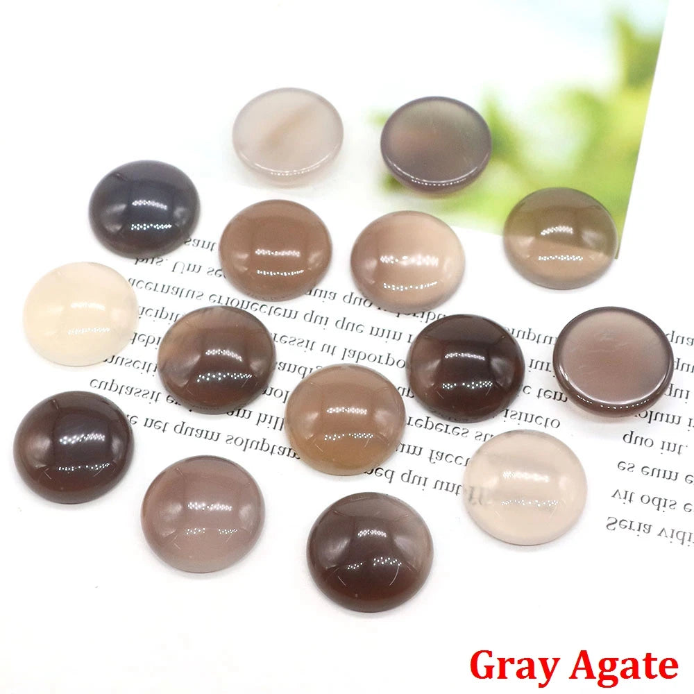 5 teile/los Natürliche Stein Cabochon Spacer 6 8 10 12 14 16 18 20 25mm Runde Cabochons Cameo für DIY Schmuck Zubehör