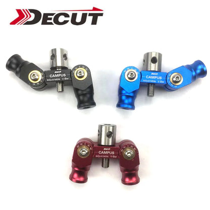 DECUT Archery V-Bar-Stabilisator-Komponenten, doppelte V-Bar, verstellbare Balance-Stange, stoßfeste Stangenverbindungs-Basis