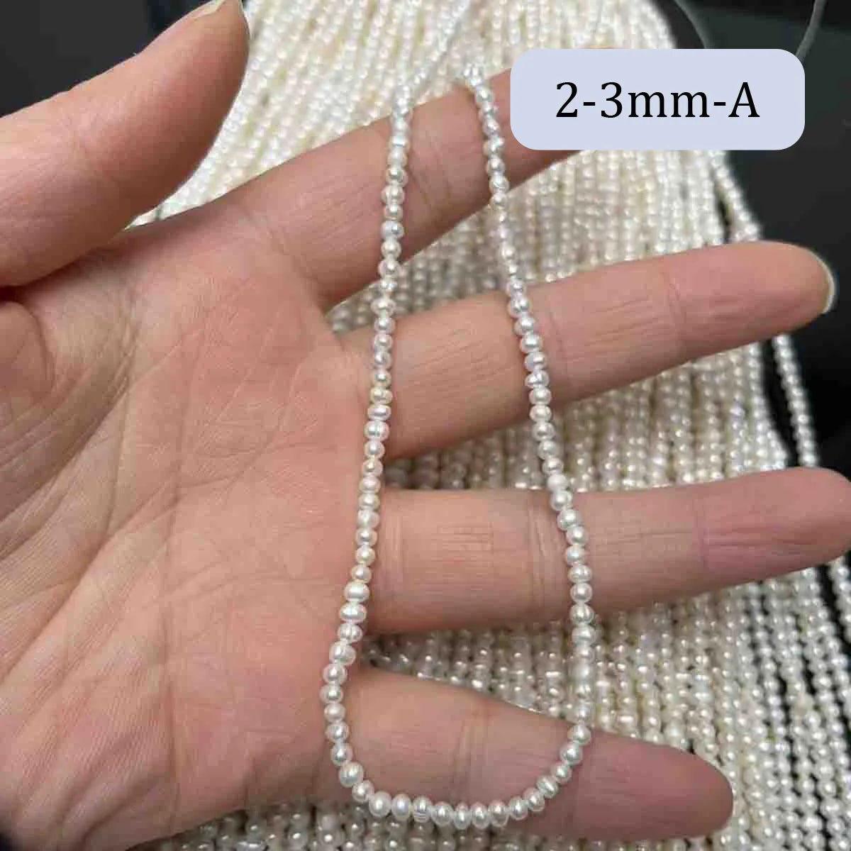 4–5 mm barocke gestreifte kleine Perlen, natürliche Süßwasserperlen für Schmuckherstellung, Zubehör, DIY-Halskette, Armband, Zubehör