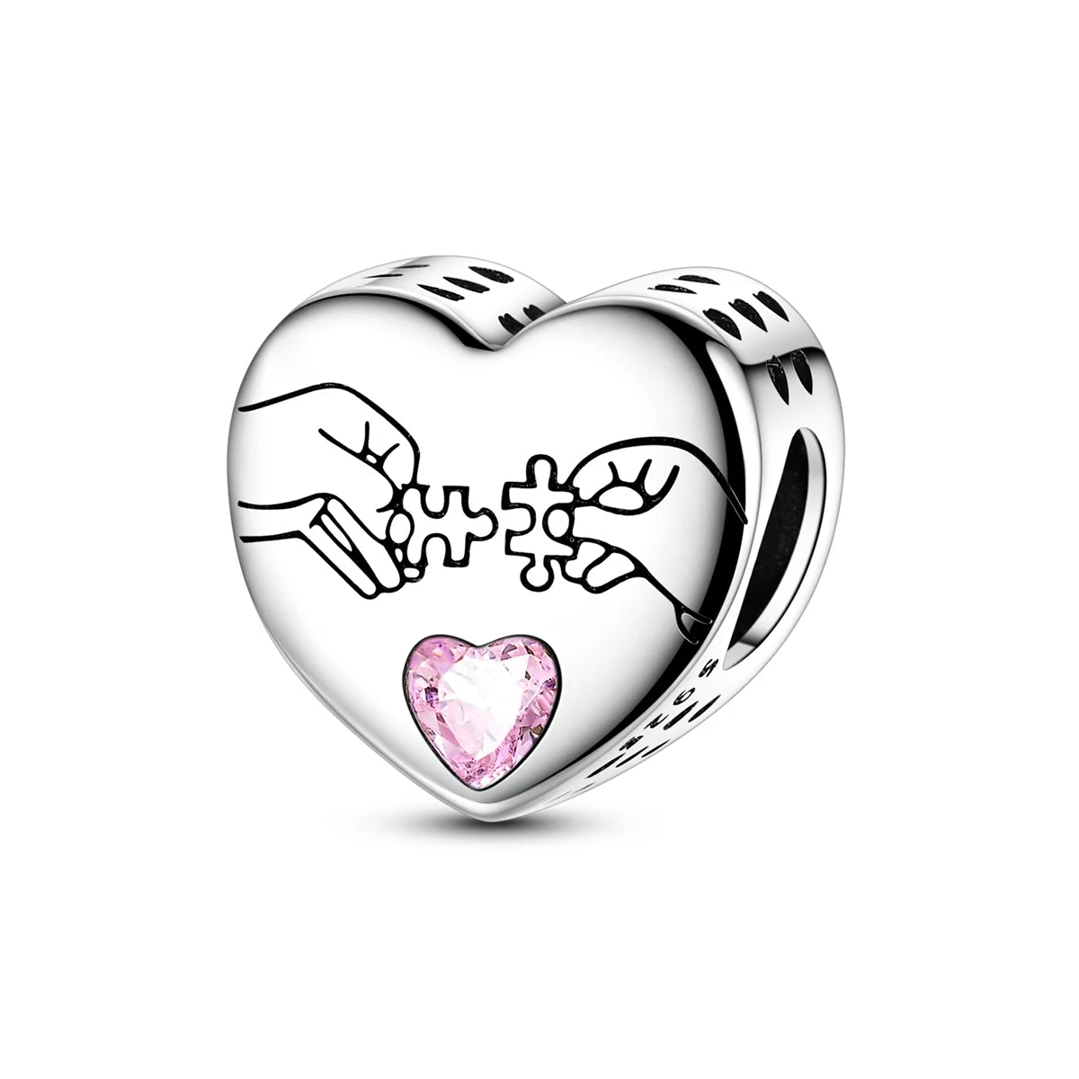 Rosa Charms aus 925er-Sterlingsilber, Perlen, Schmetterling, Parfümflasche, Krone, herzförmiger Zirkon, Charms für Frauen, feiner DIY-Schmuck, Geschenke