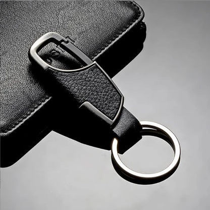 1 Stück Einfacher, Moderner und Kreativer Zinklegierung-Leder-Schlüsselanhänger, Unisex Metall-Taillen-Schlüsselanhänger, Geschenk-Schlüsselring, Auto-Schlüsselanhänger