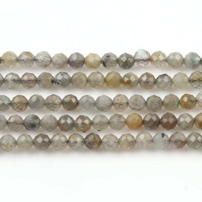 2 3 4mm natürliche facettierte Citrin Opal Jade Onyx Edelstein Perlen runde Mineral perlen für Schmuck herstellung DIY Armband Zubehör