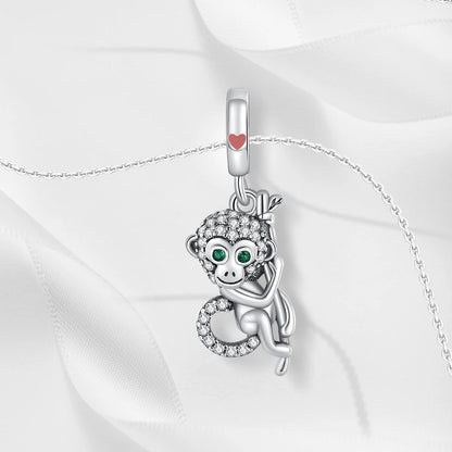 Tier-Serie, 925er-Sterlingsilber, Giraffe, Kamel, Gans, Orang-Utan, Affe, Siegel-Charm, passend für DIY-Armbänder, Halsketten, edler Schmuck, Geschenke