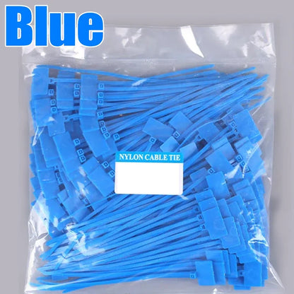 Easy Mark Nylon-Kabelbinder, Etiketten, Kunststoff-Schlaufenbinder, Markierungen, Kabeletiketten, selbstsicherndes Reißverschlussband, Aufbewahrungszubehör für Zuhause und Büro