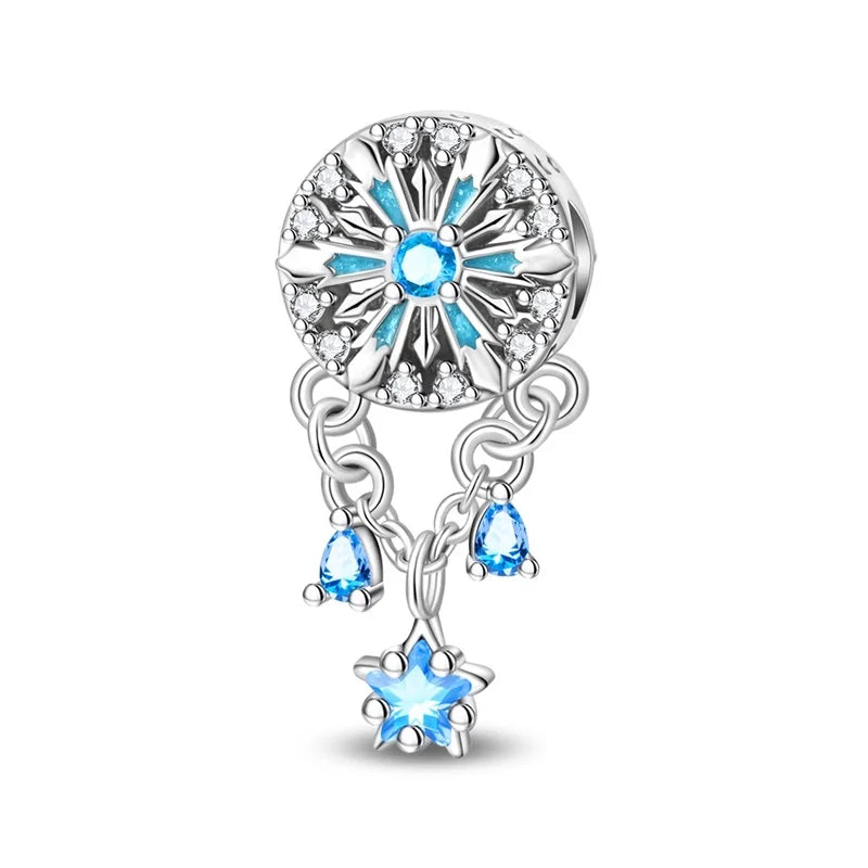 Heißer Verkauf 925er Sterlingsilber Schlitten- und Schneemann-Perlen und Kürbiskopf-Anhänger, passend für Armbänder, Weihnachts- und Halloween-Geschenke