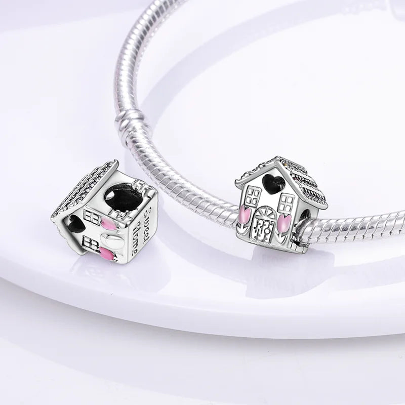925 Sterling Silber Familie Schmetterling Flugzeug baumeln Perlen passen original Pandora Charms Armbänder DIY Perle Frauen Schmuck herstellung