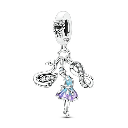 Edle Serie 925er Silber Parfüm-Bogen-Designs, Charm-Perlen, Anhänger, baumelnd, passend für Original-Armreif, Charm-Armband, DIY-Frauenschmuck