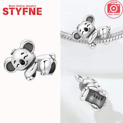 Charm-Perlen aus 925er Silber, Tierserie, Koala, Pinguin, Panda, Chamäleon-Perlen-Anhänger, passend für Original-Armbänder, DIY-Schmuck, Geschenk für Frauen