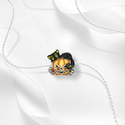 Heißer Verkauf 925er Sterlingsilber Schlitten- und Schneemann-Perlen und Kürbiskopf-Anhänger, passend für Armbänder, Weihnachts- und Halloween-Geschenke