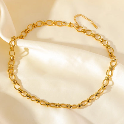 GANEMLY 316l Edelstahl Mode Blätter Kette Halskette für Frauen Charme 18K Metall Kragen Aussage Halskette Wasserdicht