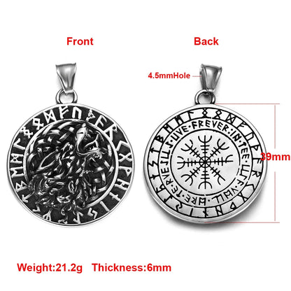 Edelstahl Viking Nordischer Anhänger für Halskette DIY Zubehör Schmuckherstellung Erkenntnisse Männer Charm Supplies Punk Axt