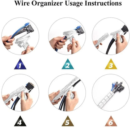 2M/1M Flexible Spirale Kabel Draht Schutz Kabel Organizer Computer Kabel Schutzhülle Rohr Clip Organizer Management werkzeuge 16/10mm