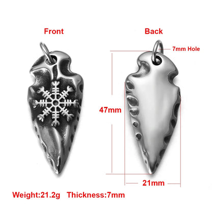 Edelstahl Viking Nordischer Anhänger für Halskette DIY Zubehör Schmuckherstellung Erkenntnisse Männer Charm Supplies Punk Axt