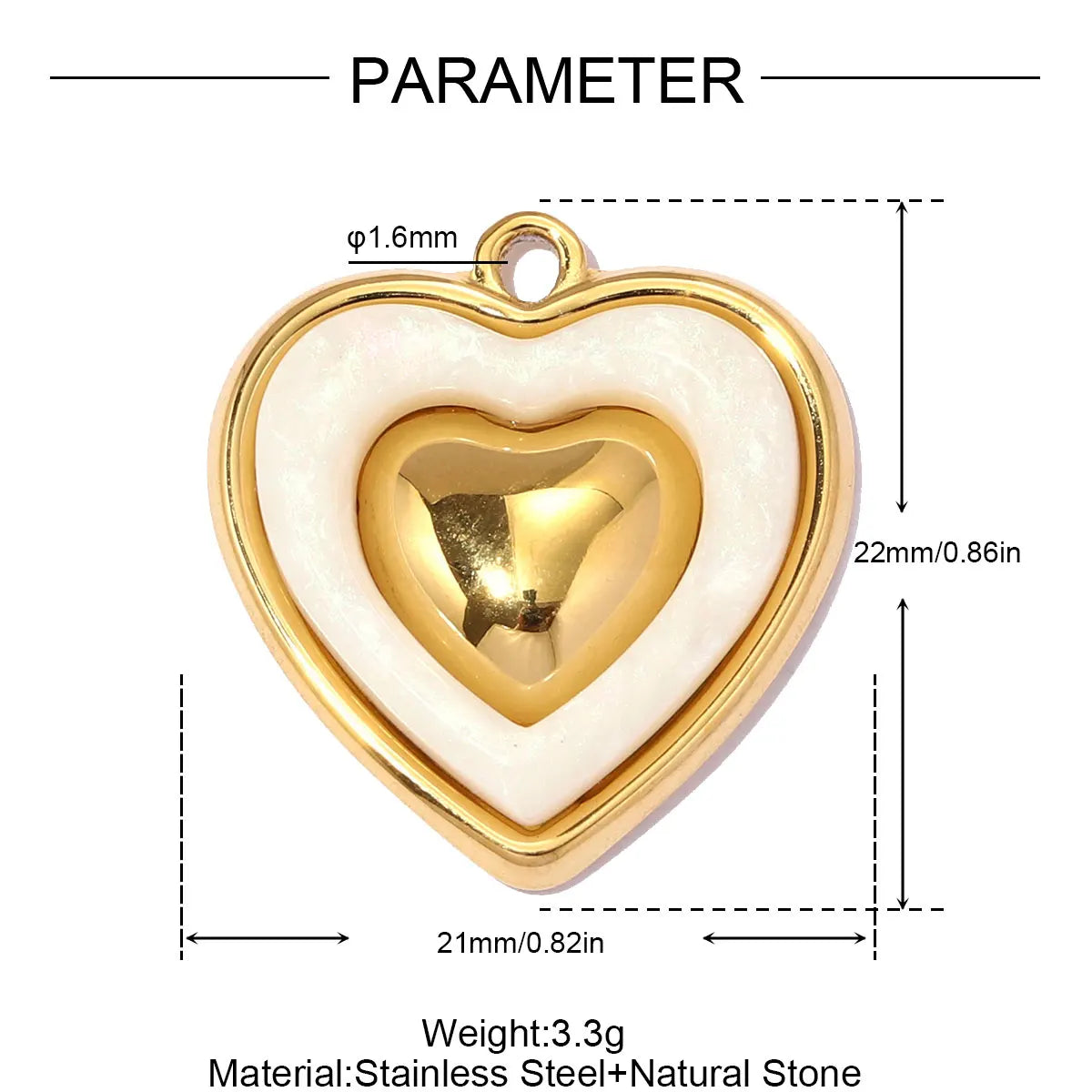 3 Stück/Set Modische Edelstahl Rosen-Blumen DIY Ohrring-Anhänger Herzförmige Halsketten-Anhänger Damen Böser-Blick-Schmuck Großhandel