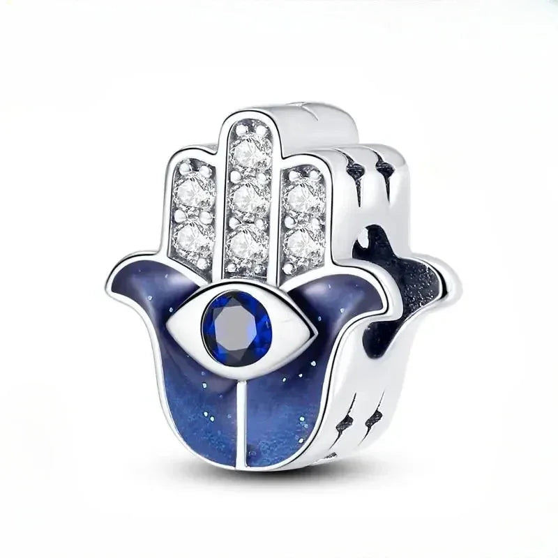 Heißer Verkauf 925 Silber Farbe Evil Eye Charm Dämon Auge Perle Für Original Armband & Armreif DIY Machen Mode Schmuck geschenk