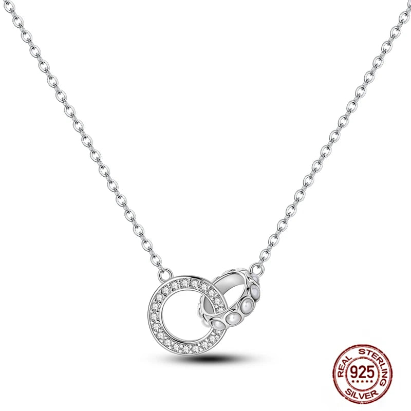 925 Sterling Silber blau Teufel Augen Palme Original Halskette Einhorn überlappen runde funkelnde Anhänger für Frauen Luxus Schmuck Geschenk