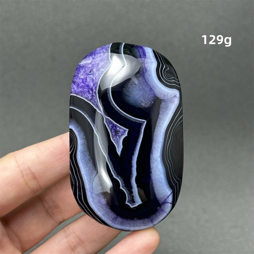 Natürlicher Edelstein Achat Kristall Palm Spielen Mineral Quarz Reiki Heilung Energie Spirituelle Meditation Home Decor Geschenk