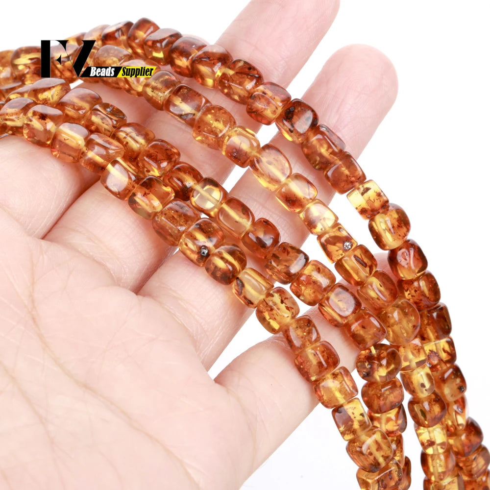 Naturstein Bernstein Runde unregelmäßige Rondelle Edelstein lose Perlen facettierte lose Perlen für Schmuckherstellung DIY Armband handgefertigt