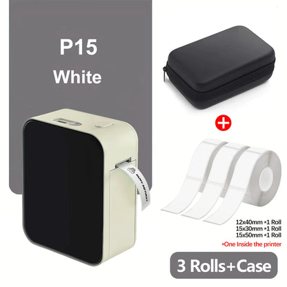 Marklife P15 Mini-Etikettendrucker, tragbarer thermischer Bluetooth-Klebepapierdrucker, Aufkleberhersteller, tintenlose Etikettenetikettiermaschine