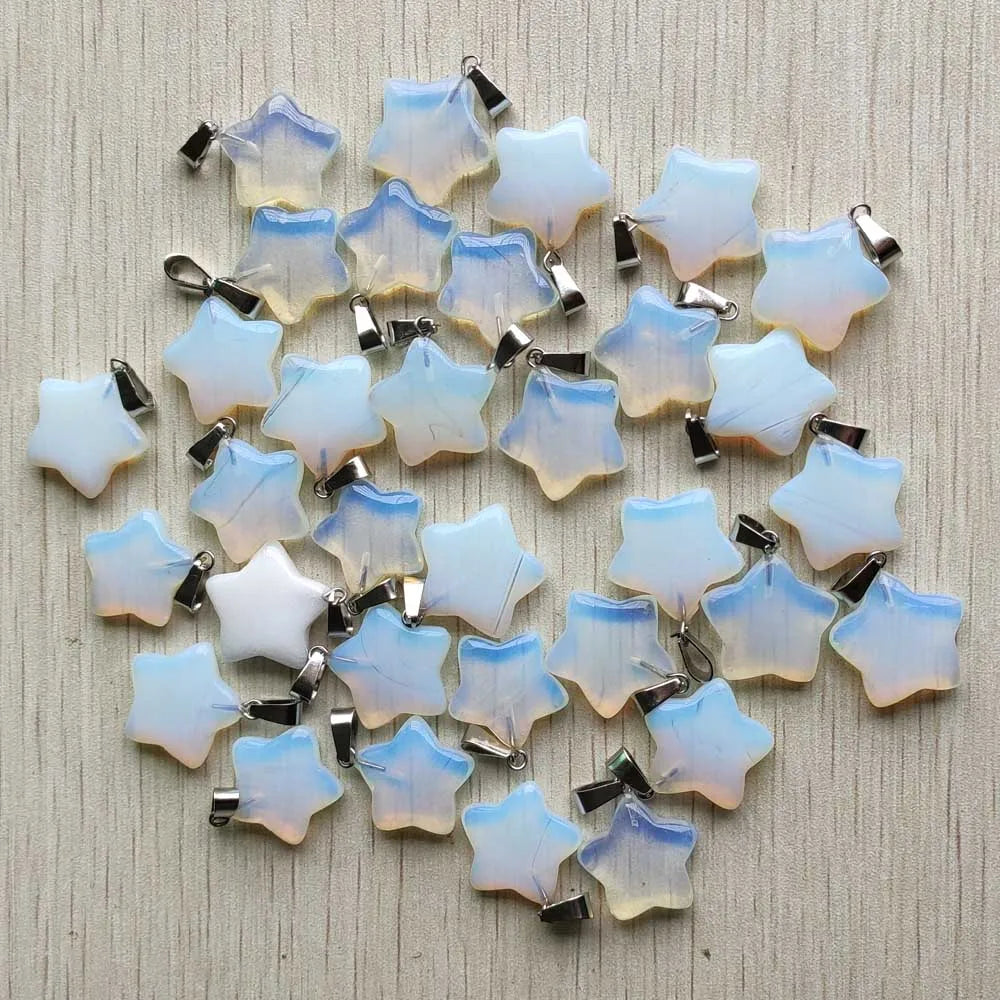 Gute qualität Verschiedene naturstein mix stern charms anhänger für diy schmuck zubehör machen 50 teile/los Großhandel