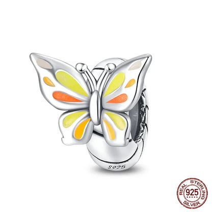 Charms-Perlen aus 925er-Sterlingsilber, modisches Biene- und Honigglas, Sonnenblume, Herbstserie, passend für Original-Armbänder, DIY-Schmuckherstellung