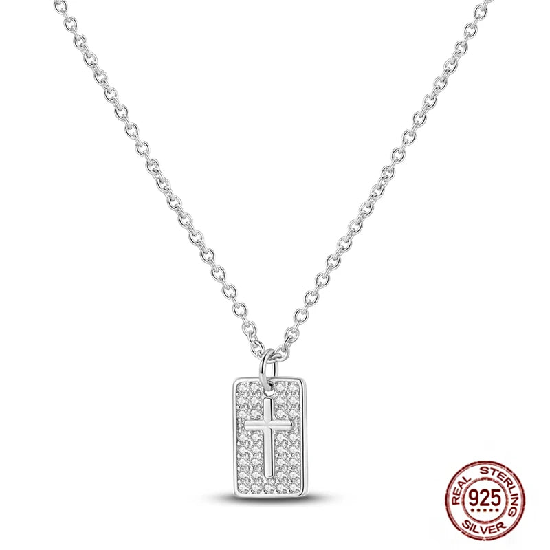 925 Sterling Silber blau Teufel Augen Palme Original Halskette Einhorn überlappen runde funkelnde Anhänger für Frauen Luxus Schmuck Geschenk