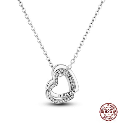 925 Sterling Silber blau Teufel Augen Palme Original Halskette Einhorn überlappen runde funkelnde Anhänger für Frauen Luxus Schmuck Geschenk