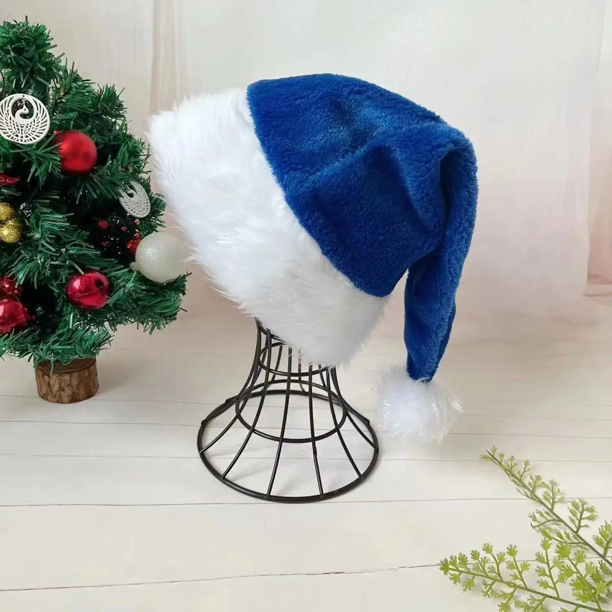 Weihnachtsmannmütze, Weihnachten, rosa, lang, Plüsch, Urlaub, rot, schwarz, für Erwachsene und Kinder, Unisex, 2024, Neujahr, festliches Partyzubehör