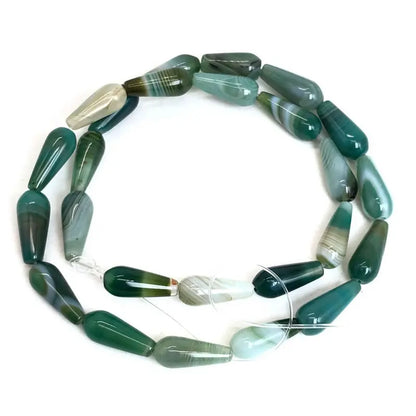 6x16mm/10X30mm Achat Wassertropfen Stein Perlen Natürliche Quarz Achate Lose Perlen für Schmuck Machen DIY Armband 15 ”