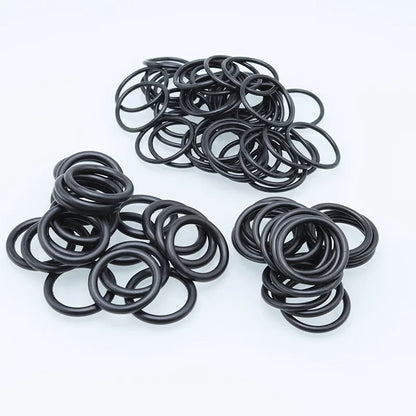 100/20 Stück O-Ringe Dichtungen Dichtung Gummi Schwarz O-Ring Ölbeständiger Gummi-O-Ring Hochtemperatur-NBR-Dichtungsscheibe 1/1,5/2/3/4 mm