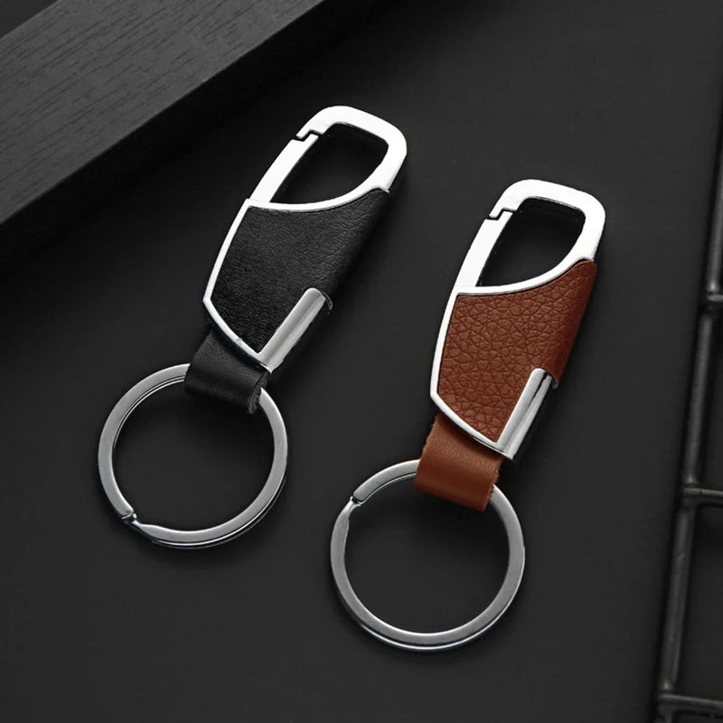 1 Stück Einfacher, Moderner und Kreativer Zinklegierung-Leder-Schlüsselanhänger, Unisex Metall-Taillen-Schlüsselanhänger, Geschenk-Schlüsselring, Auto-Schlüsselanhänger