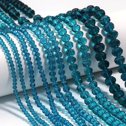 3/4/6/8/10mm Facettierte AB Klar Glas Kristall Rondelle Perlen Bunte Lose Spacer Perlen für Schmuck Machen DIY Armband Halskette
