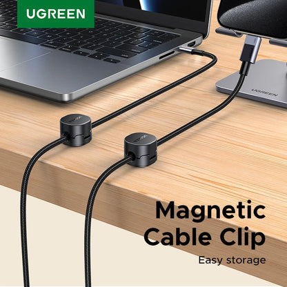 UGREEN Magnetische Kabel-Organizer-Clips für den Schreibtisch, USB-Ladekabel-Management-Halter, Kabelbinder für Kopfhörer, Kabel-Organizer