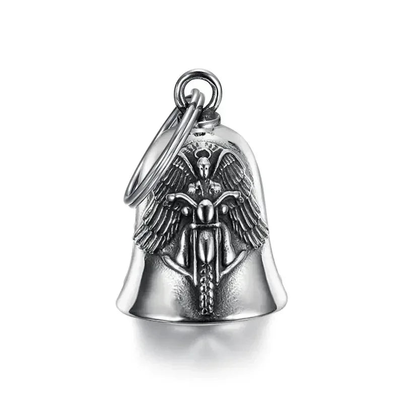 Vintage Christian Jesus Kreuz Glocke Anhänger Motorrad Glocke Halskette Punk Biker Religiöser Exorzist Glücksschmuck für Herren