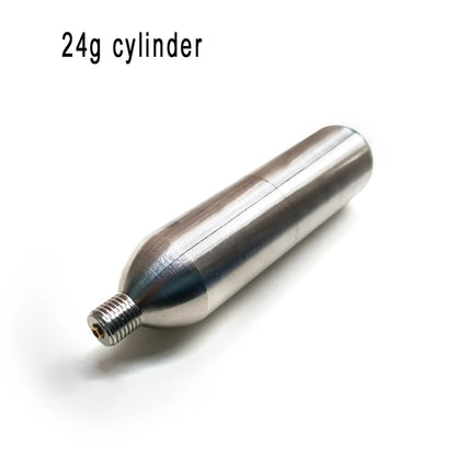 Recycelbarer 33 g 24 g CO2-Kartuschen-Gasflasche für Soda, Bier, Bar, Barkeeper, Werkzeuge, Küchenzubehör, spart Schwimmweste, Airbag