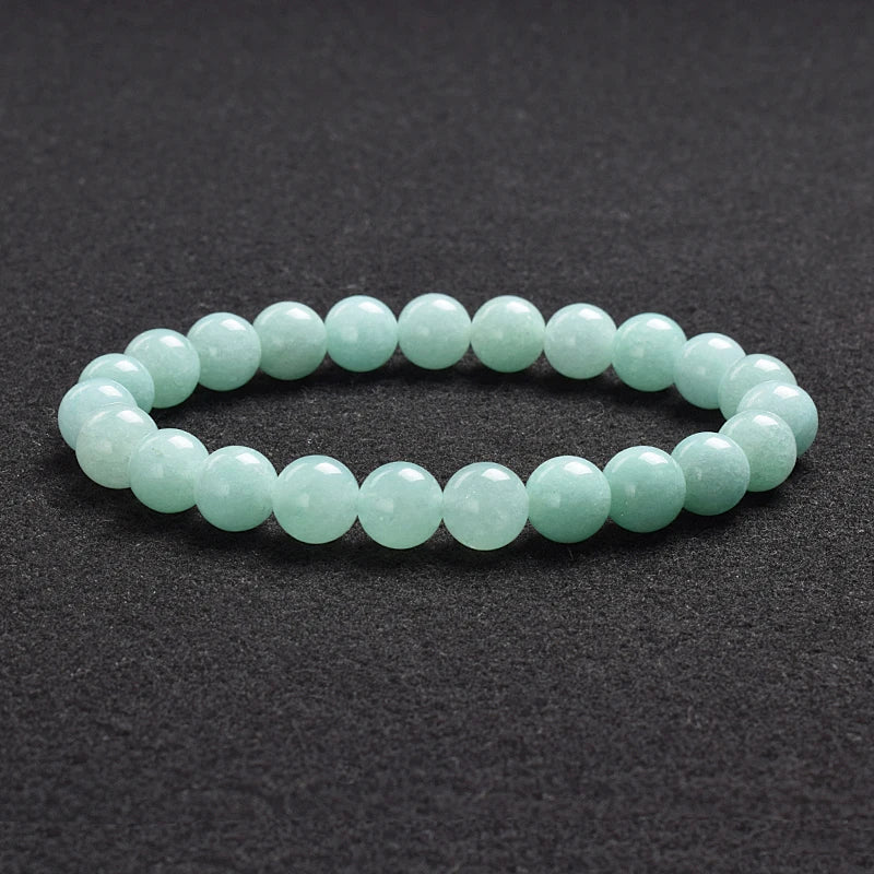 Genuine natural stone bracelet: Apatite, Lapis Lazuli, Agate, Crystal, Tiger's Eye. High-quality gemstone bead bracelet. Men's jewelry bangle.