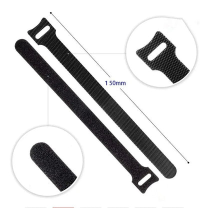 100 Stück wiederverwendbare Nylon-Kabelbinder 3,6 x 150 mm – Verschlussschlaufe, abnehmbar, gemischt in Schwarz und Weiß – ideal für die Organisation zu Hause und im Büro