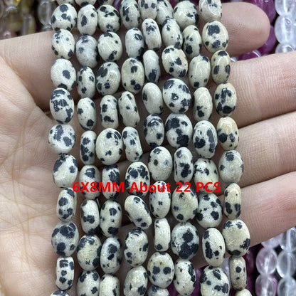Natürliche Stein Dalmatiner Jaspis Runde Würfel Facettierte Rondelle Lose Spacer Perlen Für Schmuck Machen Charms DIY Armbänder Halskette