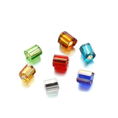1000/1800 Stück 2 mm sechseckige tschechische Glas zylindrische lose kleine Samennadelperlen für DIY-Armbänder, Halsketten, Schmuckherstellung