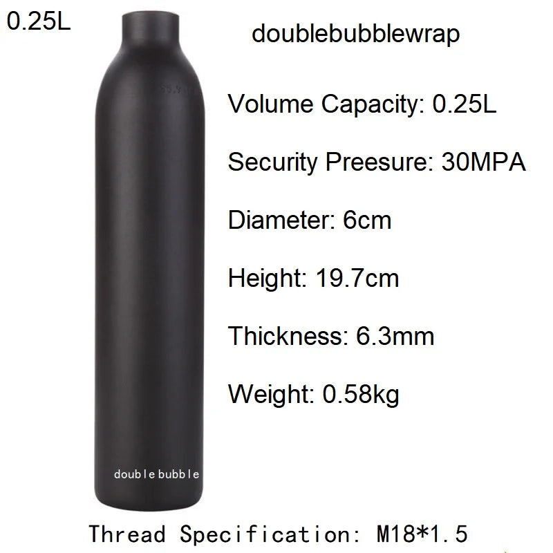 0,22 L-0,5 L Aluminium Flasche Tank 4500 PSI Tank Zylinder Tauchen Aquarium Pflanze CO2 Tank Tauch Sauerstoff Tank gewinde M18 * 1,5