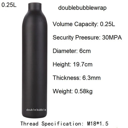 0,22 L-0,5 L Aluminium Flasche Tank 4500 PSI Tank Zylinder Tauchen Aquarium Pflanze CO2 Tank Tauch Sauerstoff Tank gewinde M18 * 1,5