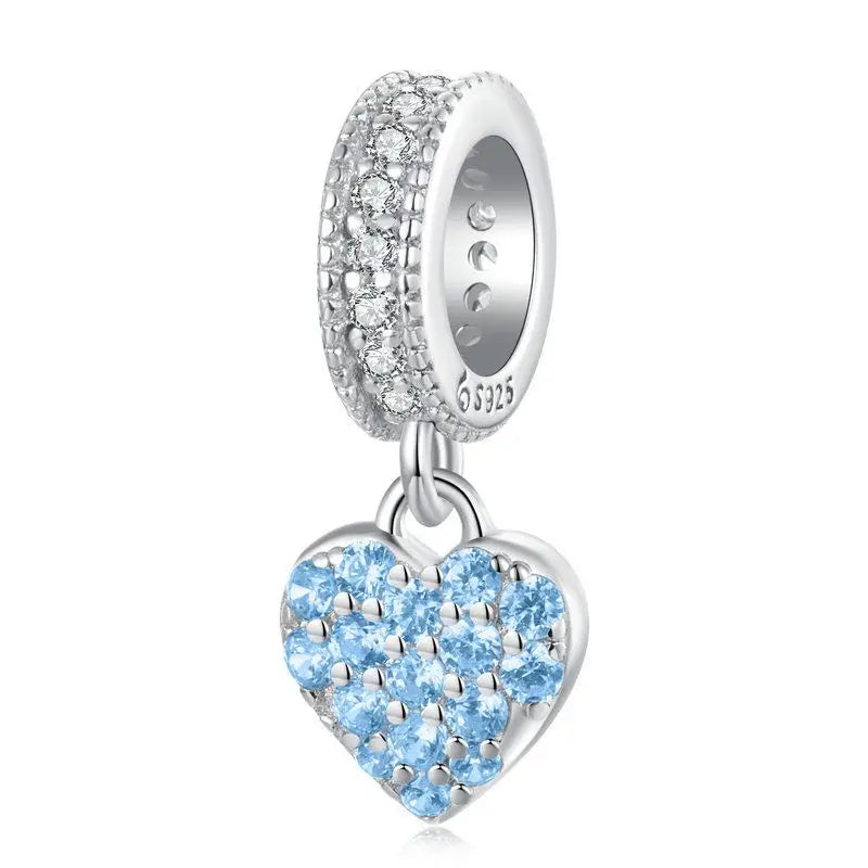 WOSTU 925 Sterling Silber Tier Cat Charm Anhänger Herz Familie Marienkäfer Bee Perlen Fit Original Armband DIY Schmuck Für Frauen