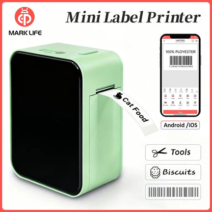 Marklife P15 Mini-Etikettendrucker, tragbarer thermischer Bluetooth-Klebepapierdrucker, Aufkleberhersteller, tintenlose Etikettenetikettiermaschine